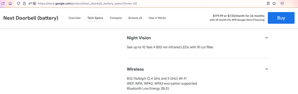 Google Store says 5GHz and WPA3 supported