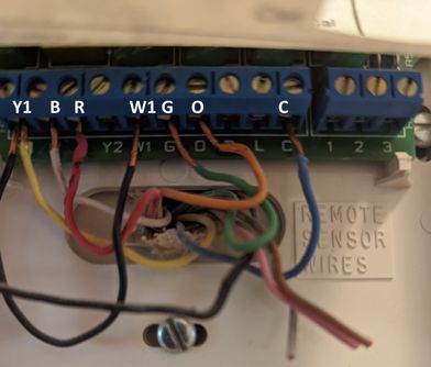 Wiring on Harmony II Thermostat