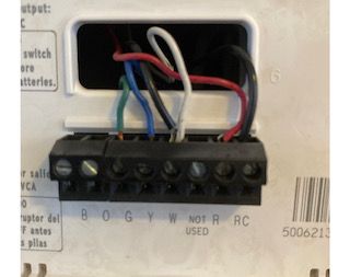How to wire nest E-thermostat with this existing configuration.  ? I'm in US midwest with gas furnace (Lennox) and separate A/C