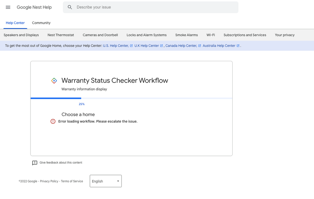 Failed warranty checker