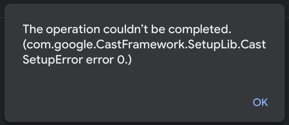 screencap of error message