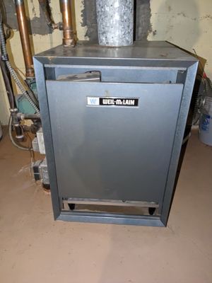front of furnace
