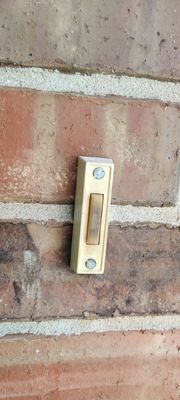 Original outside door bell button