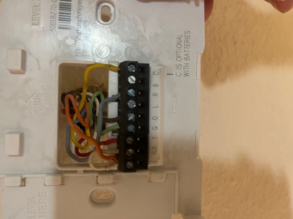Existing wiring on TH4110B