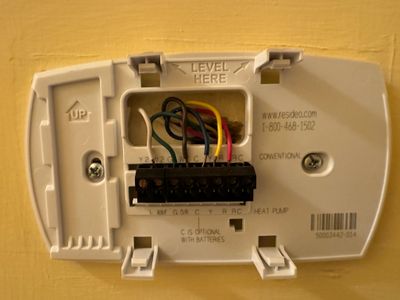 Original wiring (Honeywell thermostat) (W2 G W C Y R)
