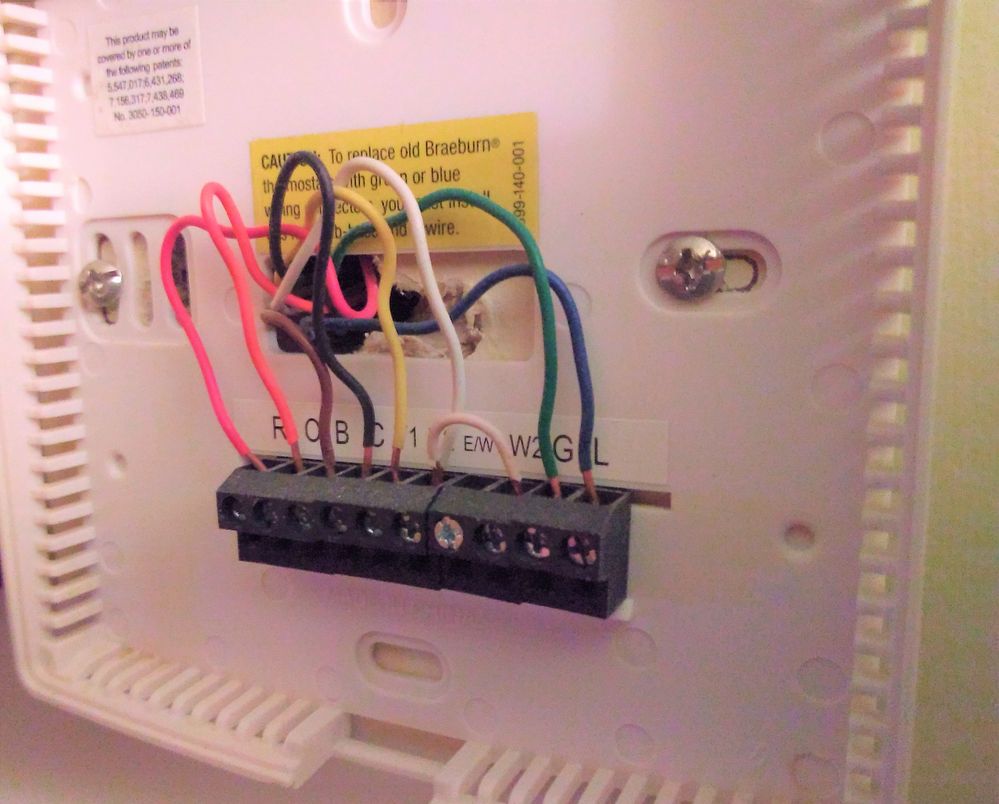 Braeburn thermostat wiring
