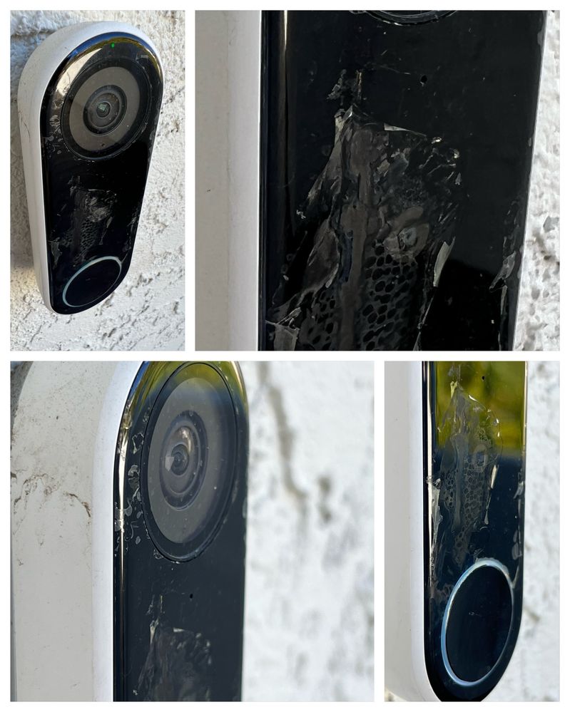 Here are the photos of my doorbell. It's peeling pretty bad.